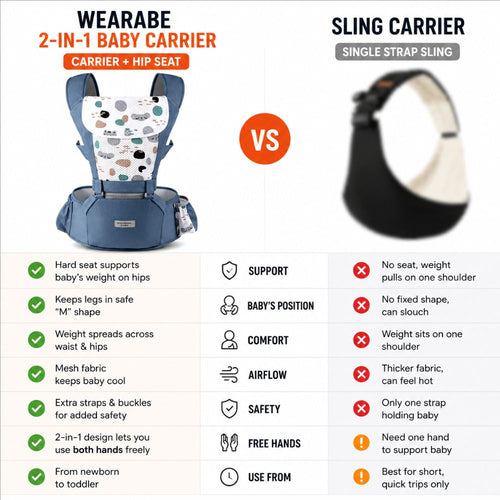 2-In-1 Hip Seat Baby Carrier